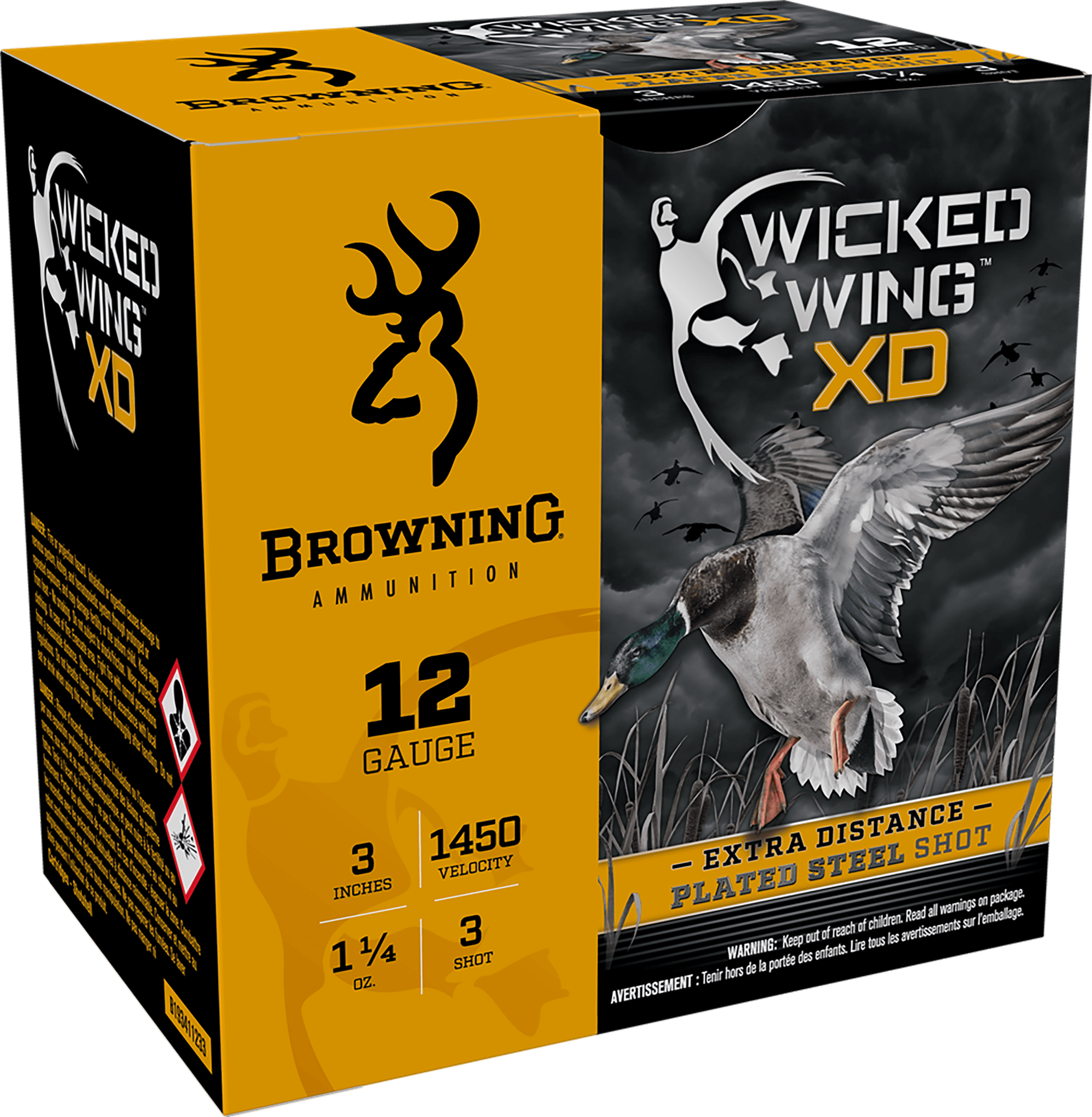 Browning Wicked Wing XD 12 Gauge Steel Shot 1 1/4 Grain 25 Rounds