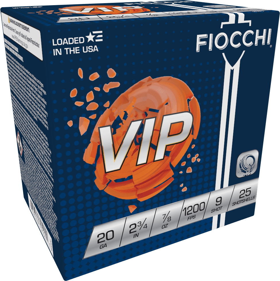 Fiocchi Exacta Target VIP, 20 Gauge, Shot, 7/8 Ounce, 25 Rounds
