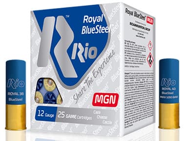 Rio Ammunition RBSM324 Royal BlueSteel 12Gauge 3" 1 1/8oz 4Shot 25 Rounds