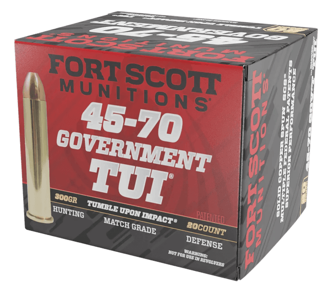 Fort Scott Munitions Rifle Ammo 45-70 GOVT. 300 gr. TUI 20 rd.