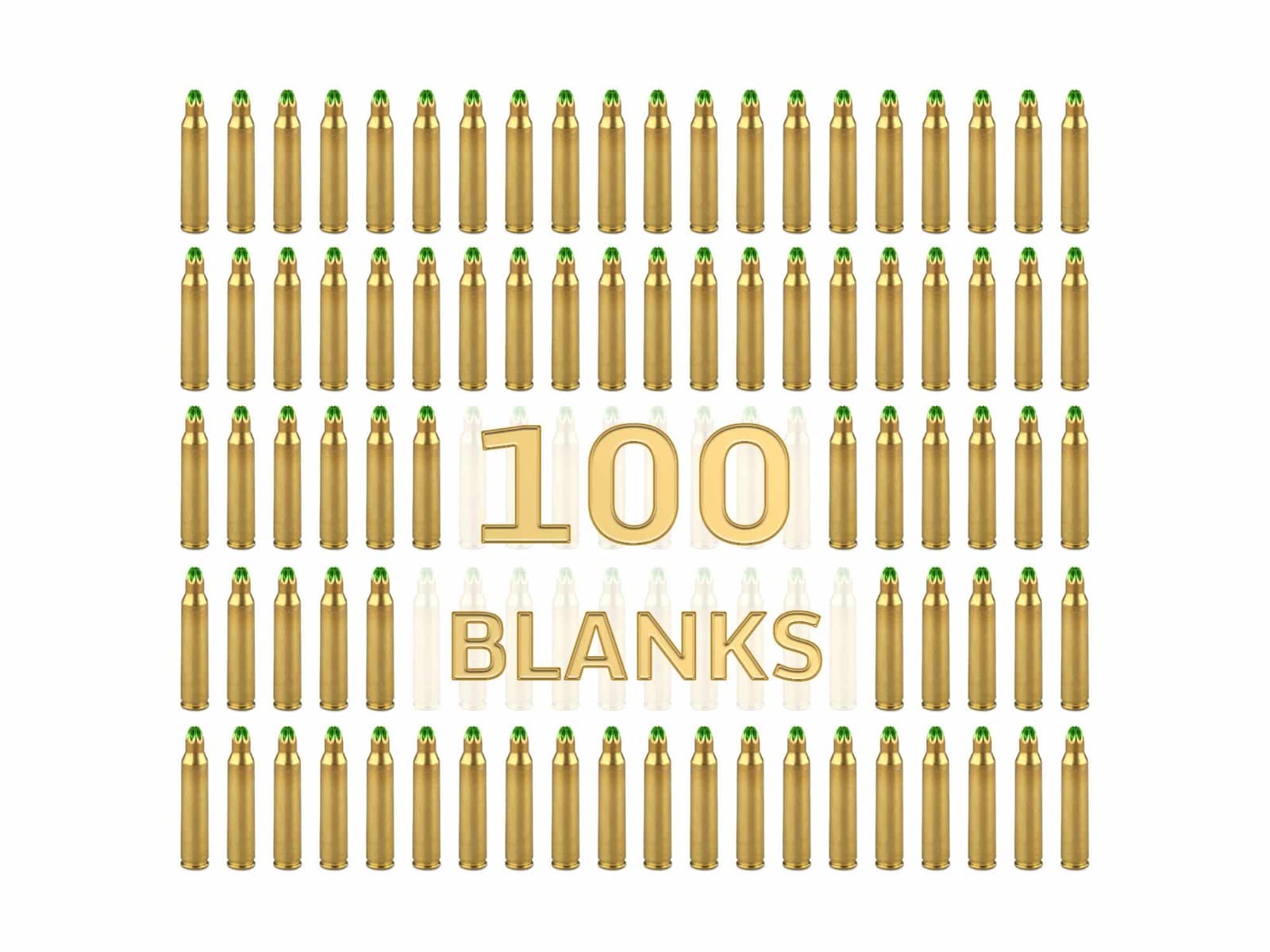 F5 MFG M200 Mil Spec 5.56 Blanks - 100 Cartridges | Bulk Packaging