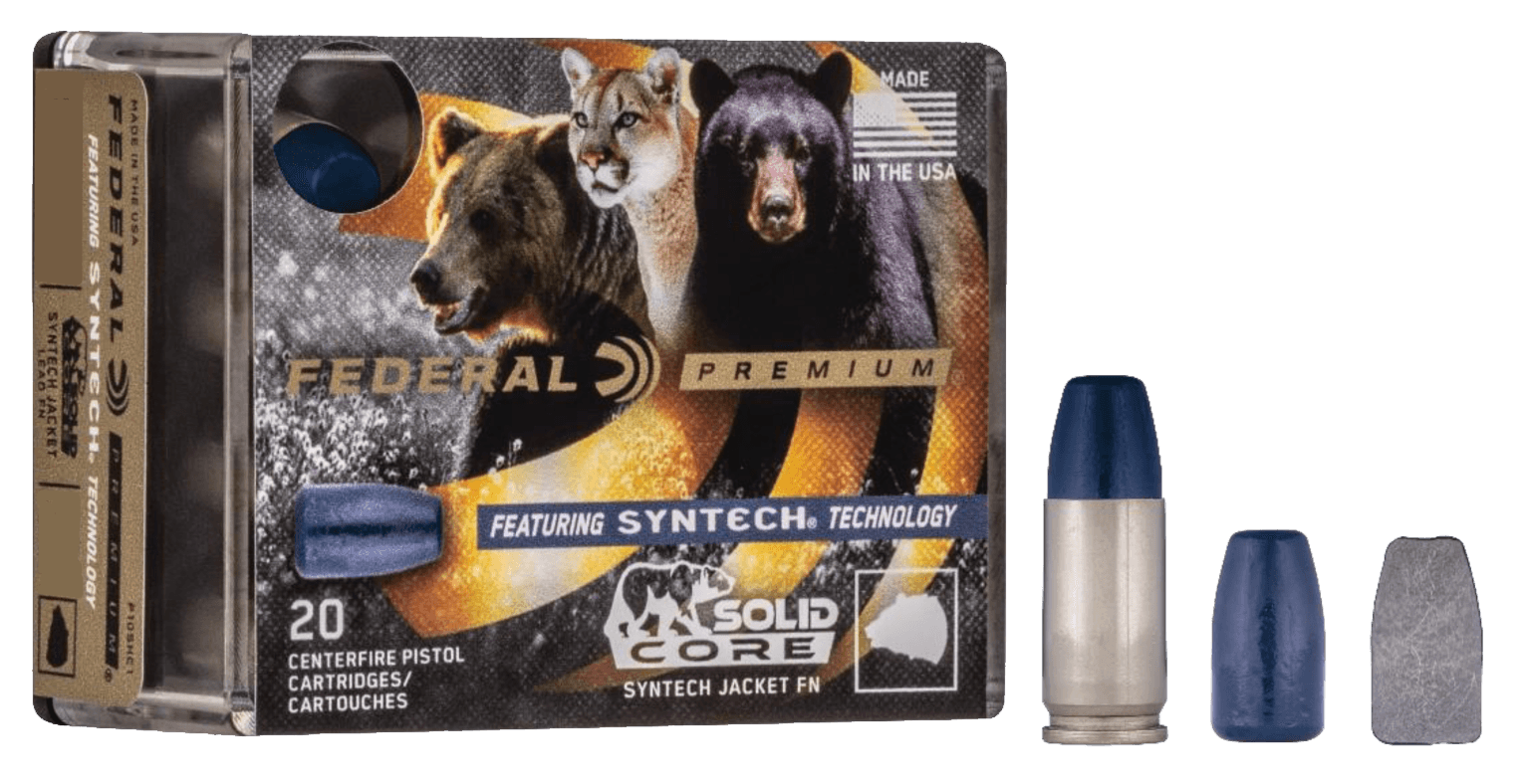 Federal Premium P40SHC1 40 S&W Solid Core Flat Nose 200 Grain 20 Rounds