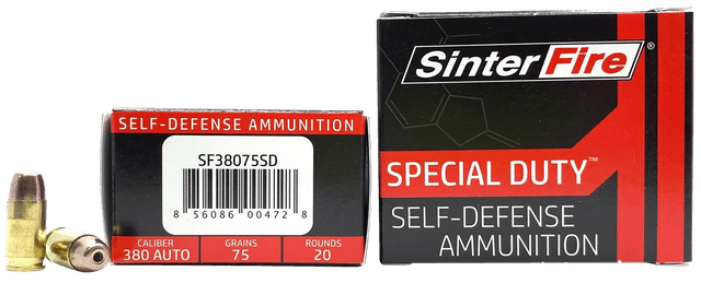 Sinterfire Special Duty Pistol Ammo 380 ACP 75 gr. HP 20 rd.