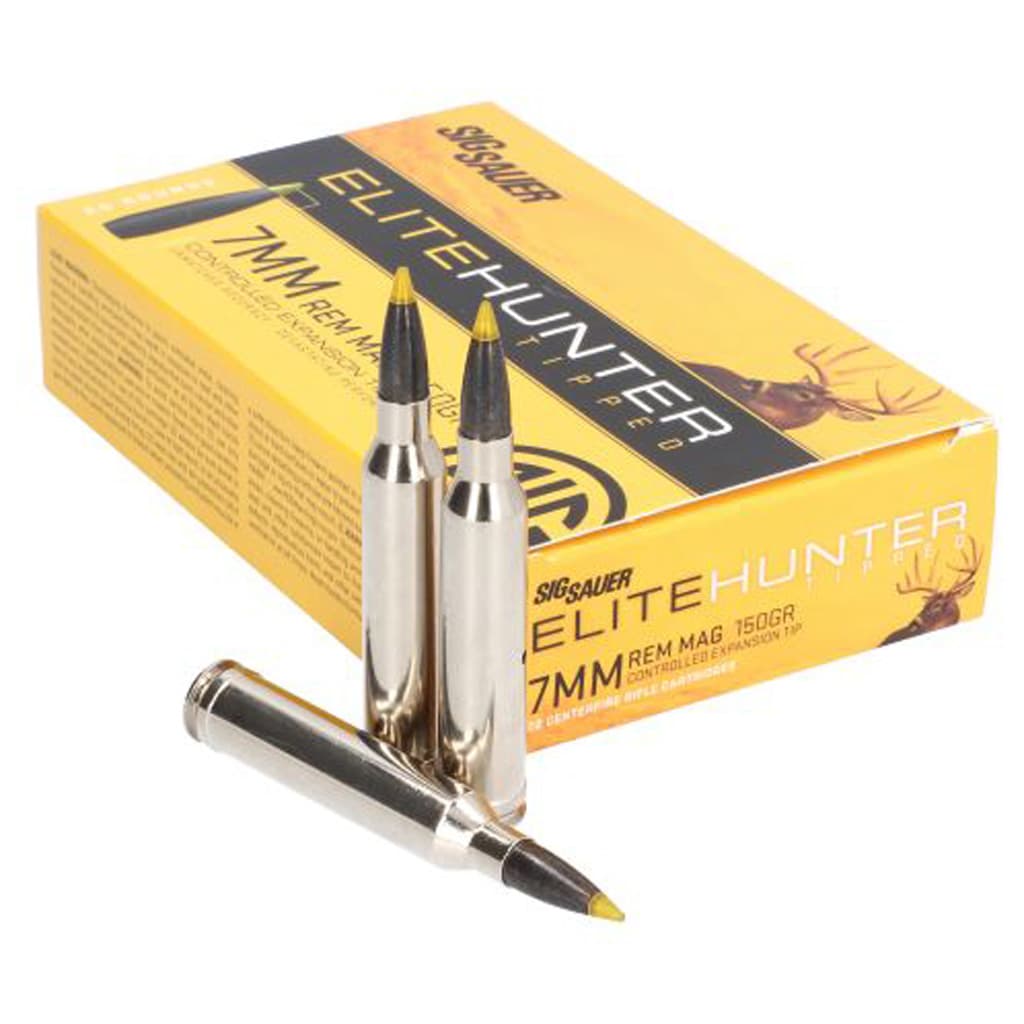 Sig Sauer Elite Tipped 7mm Remington Magnum Rifle Ammo 150 Grain 20 Rounds