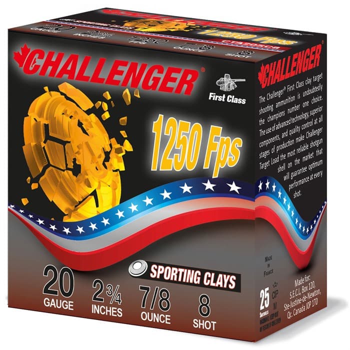 FIRST CLASS SPORTING CLAY 20 GA 2-3/4'' 7/8OZ #8 250 CASE