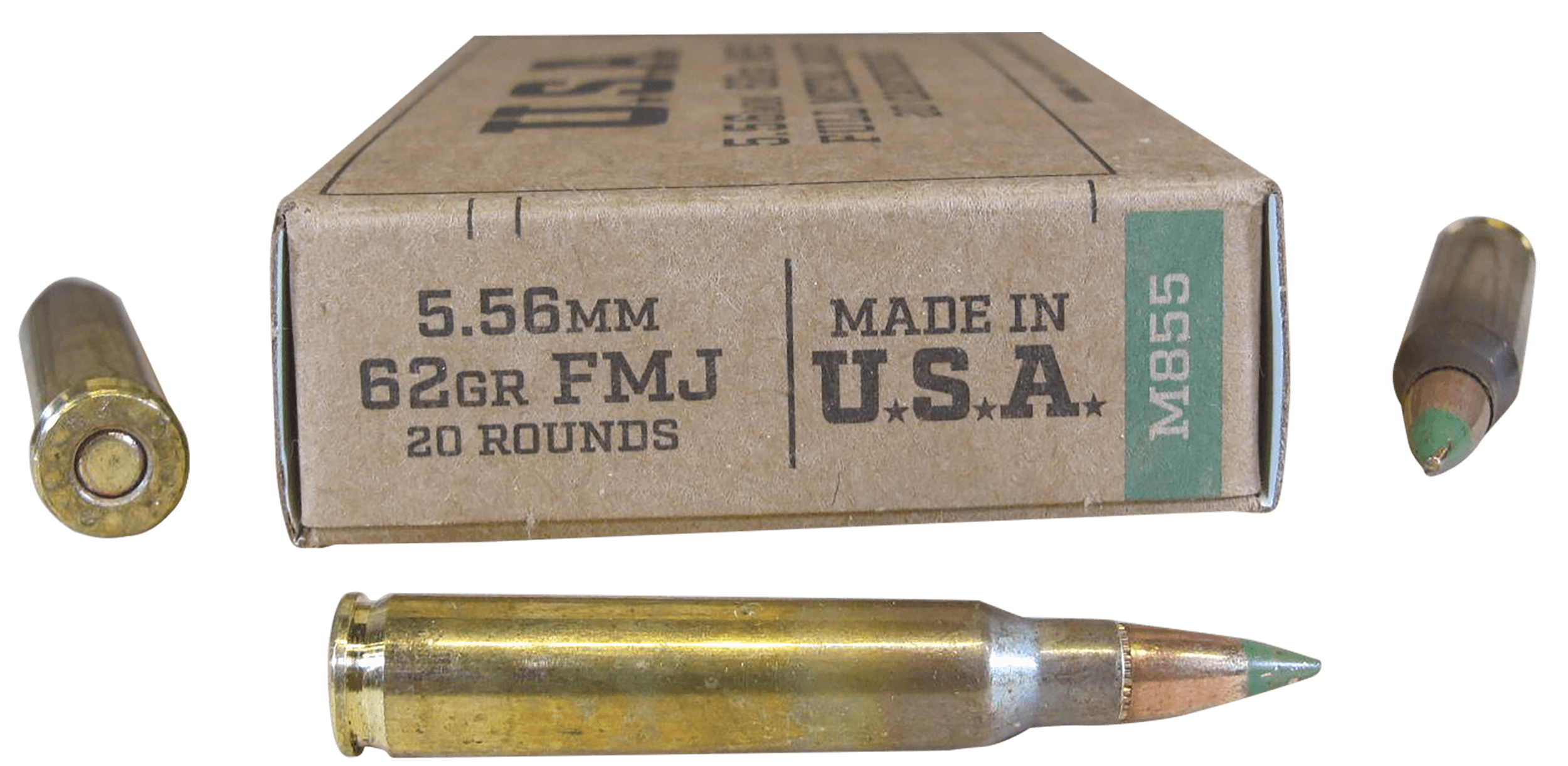Winchester Ammo SGM855KW 5.56mm Full Metal Jacket 62 Grain 20 Rounds