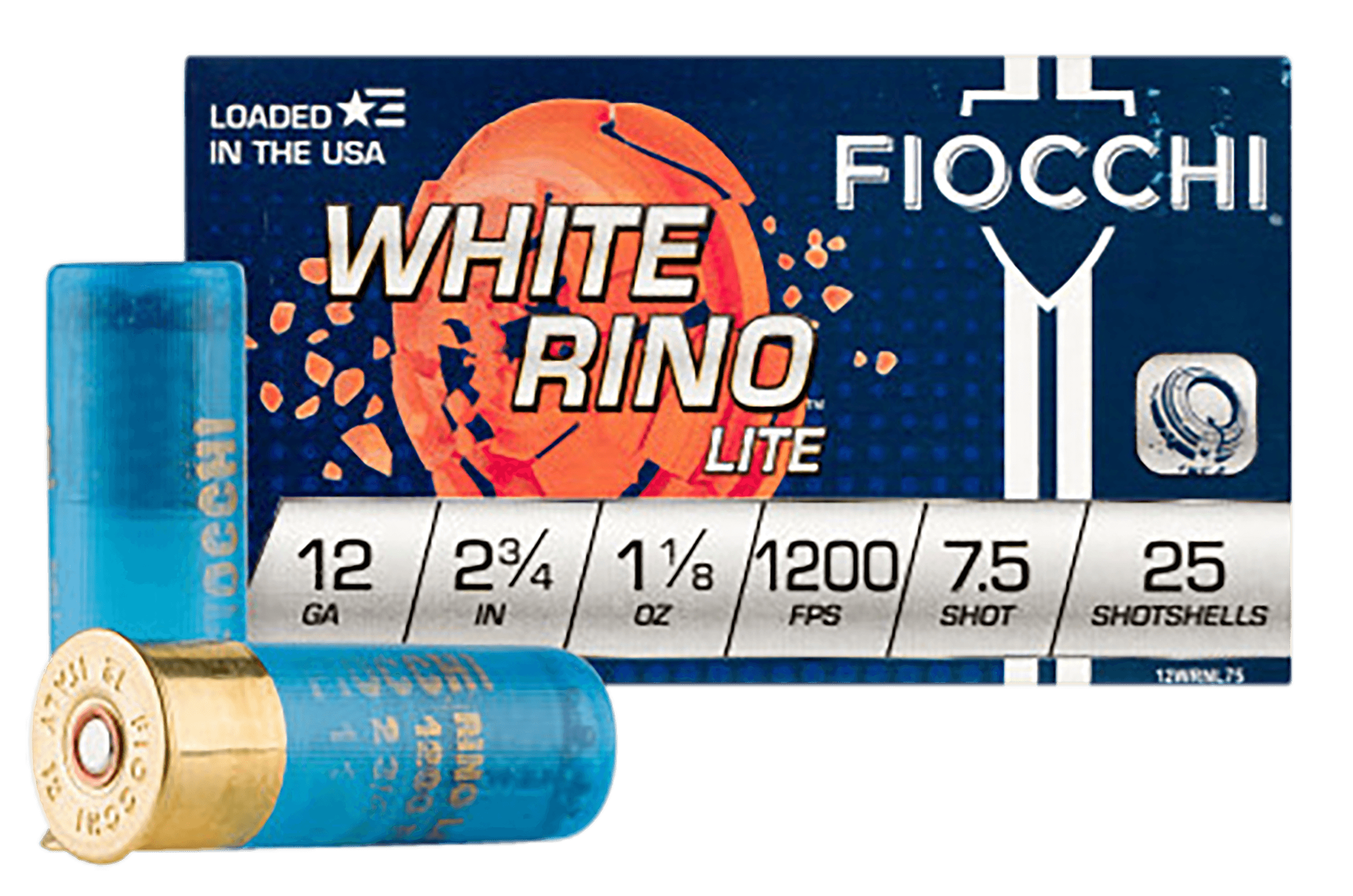 Fiocchi Exacta Target White Rino Lite 12 Gauge 1 1/8 oz Shot 25 Rounds