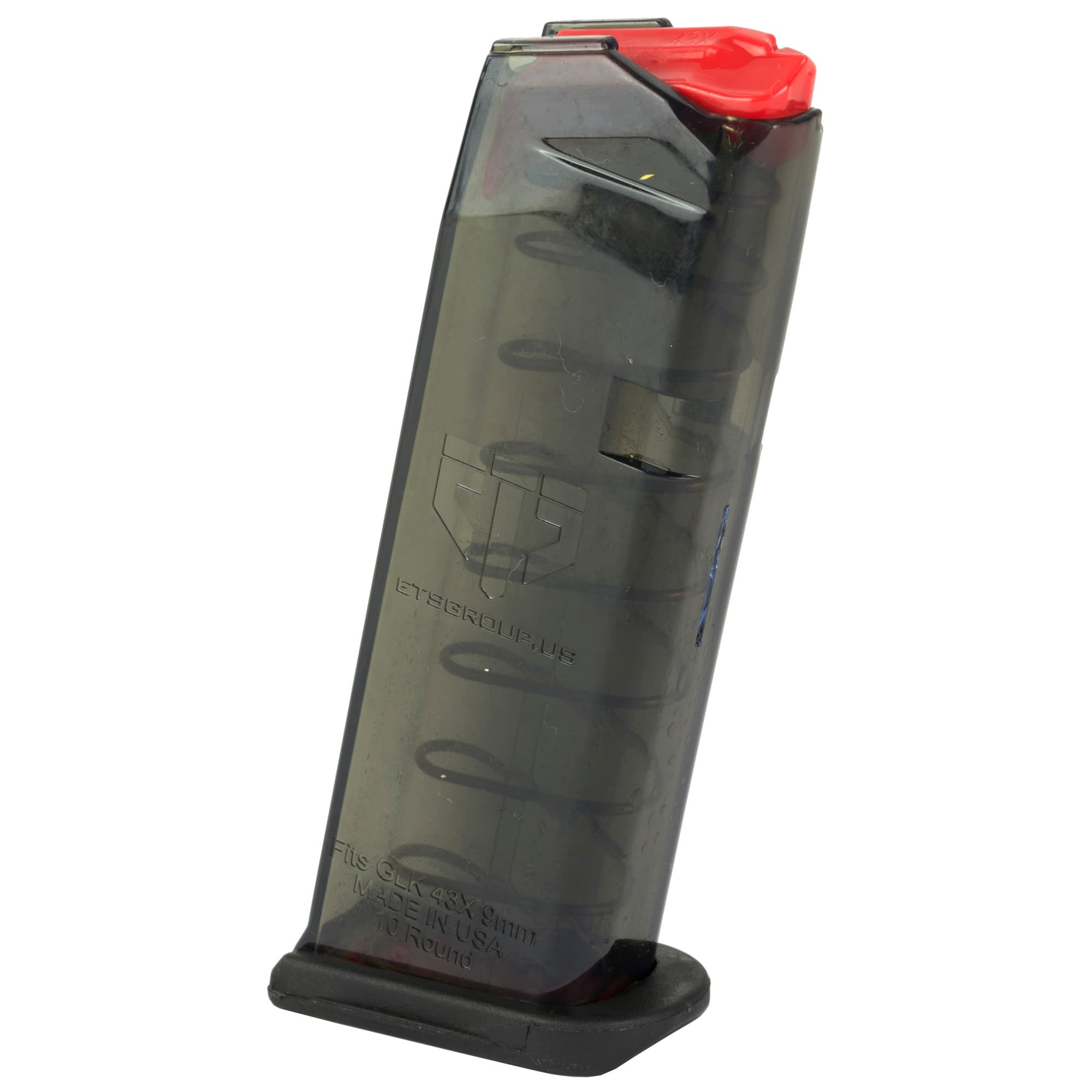ETS Carbon Smoke Handgun Magazine for Glock 43X 48 9mm Luger 10 Rounds