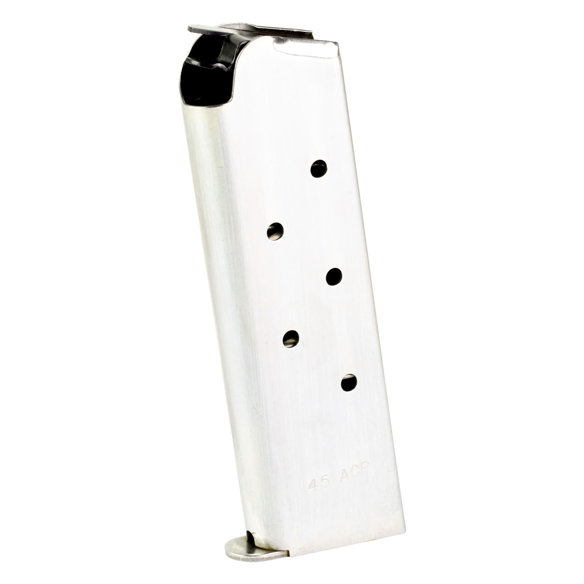 Kimber 1911 Magazine .45 ACP Stainless Steel 7 Round Full-Length Grip Compatibility