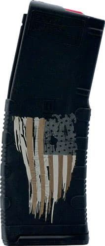 Black Rain Ordnance Lasered AR15 Magazine Tattered Flag 30 Rd. Polymer 5.56 NATO
