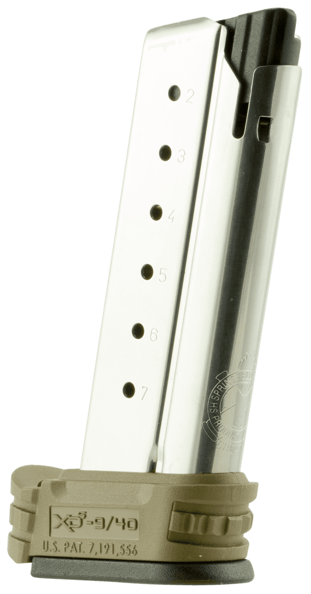 Springfield Armory XD-S 7rd .40 S&W Extended Magazine FDE Stainless Steel