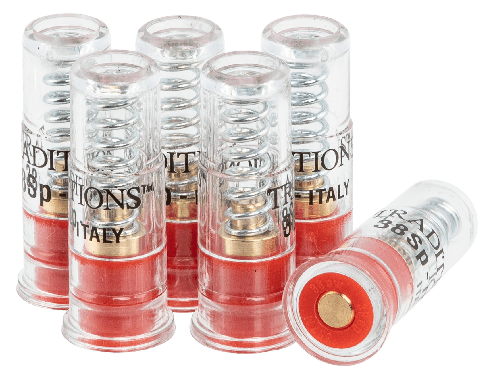 Traditions ASC38 Snap Caps Pistol 38Special Plastic Brass Base 6Pack
