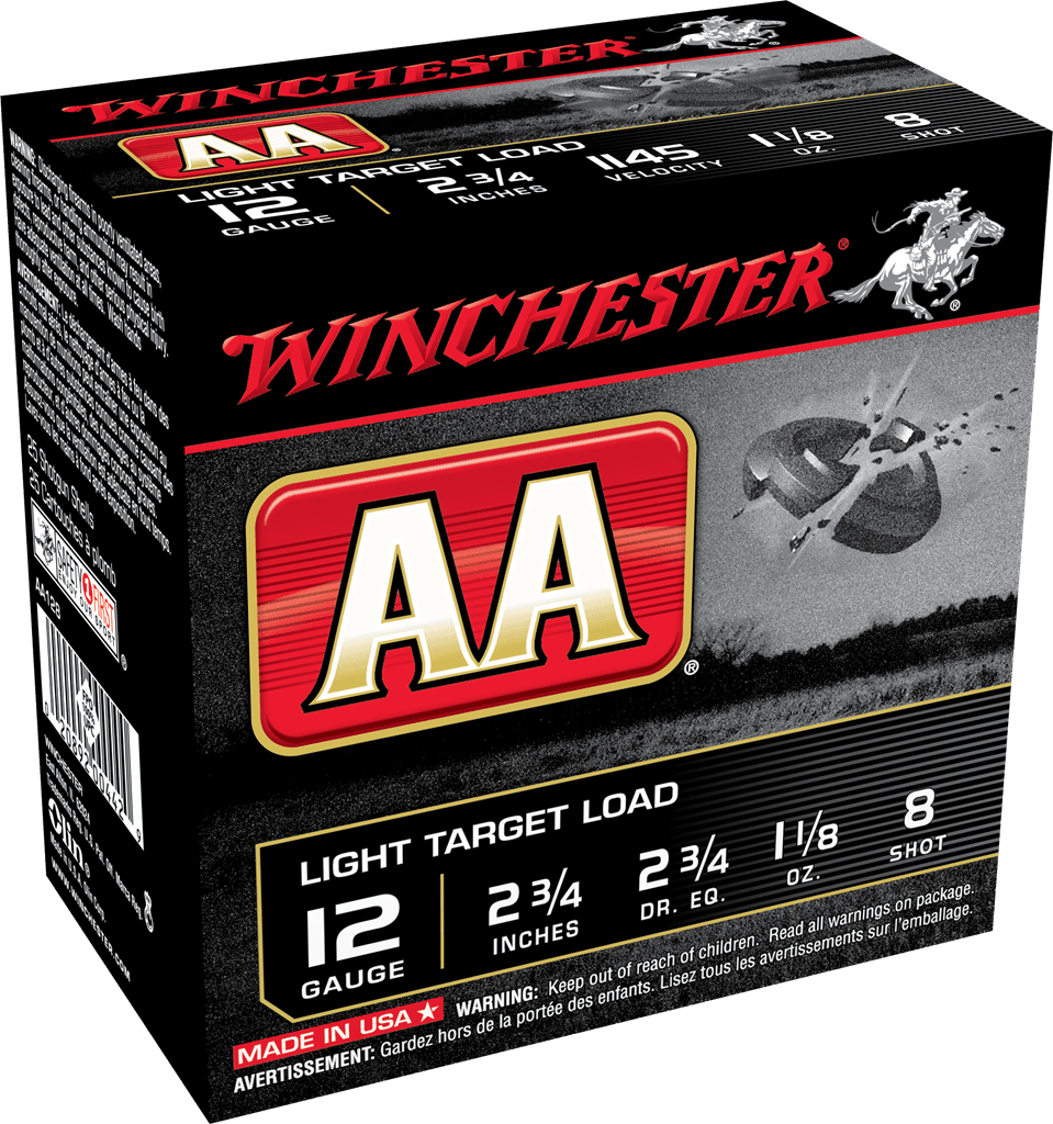 Winchester Aa Light Target 12 Gauge Lead 1 1/8 oz 100 Rounds