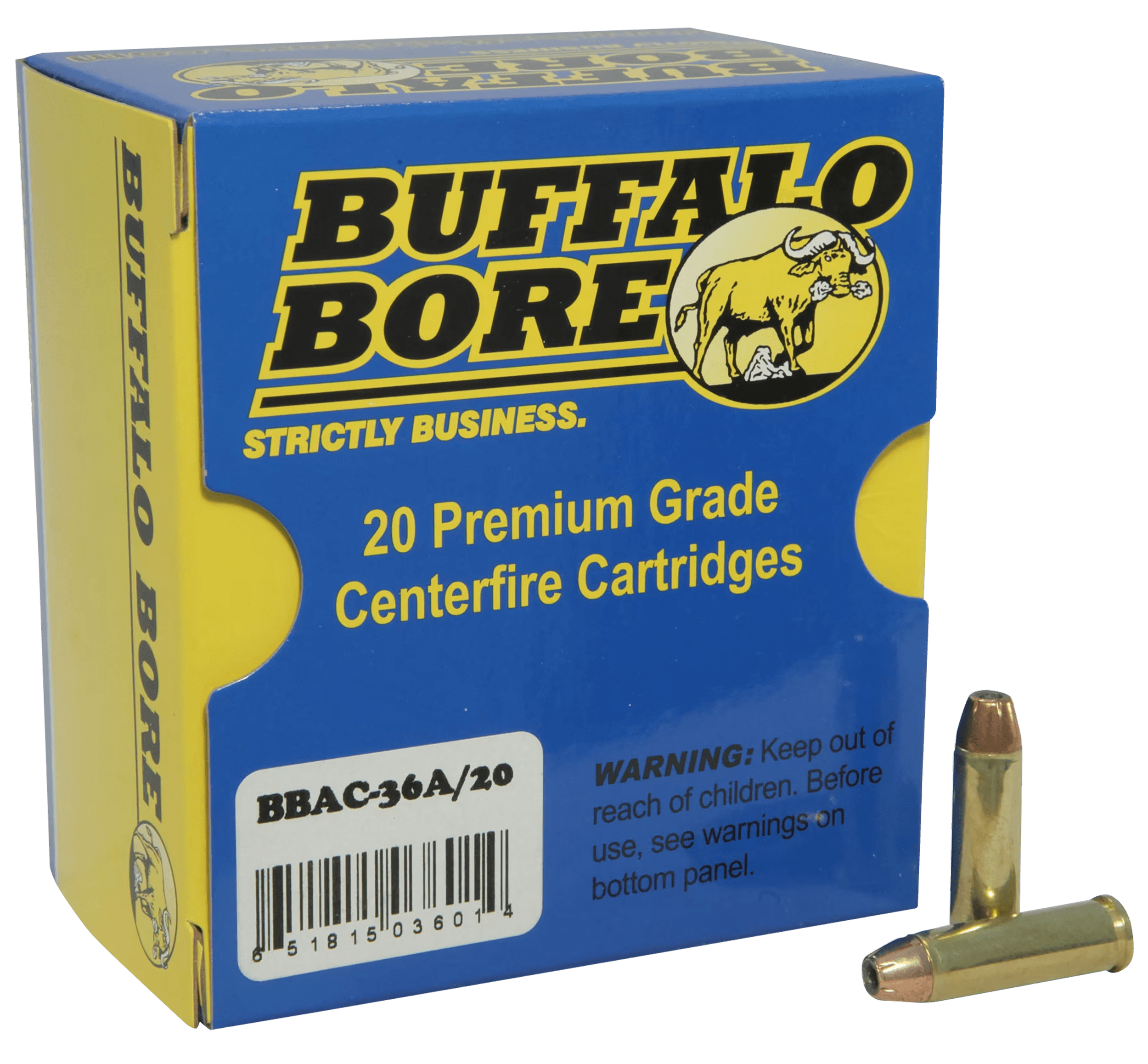 Buffalo Bore Ammunition 36A20 Heavy Strictly Business 32H&R Mag +P 100gr Jacket Hollow Point 20 Rounds