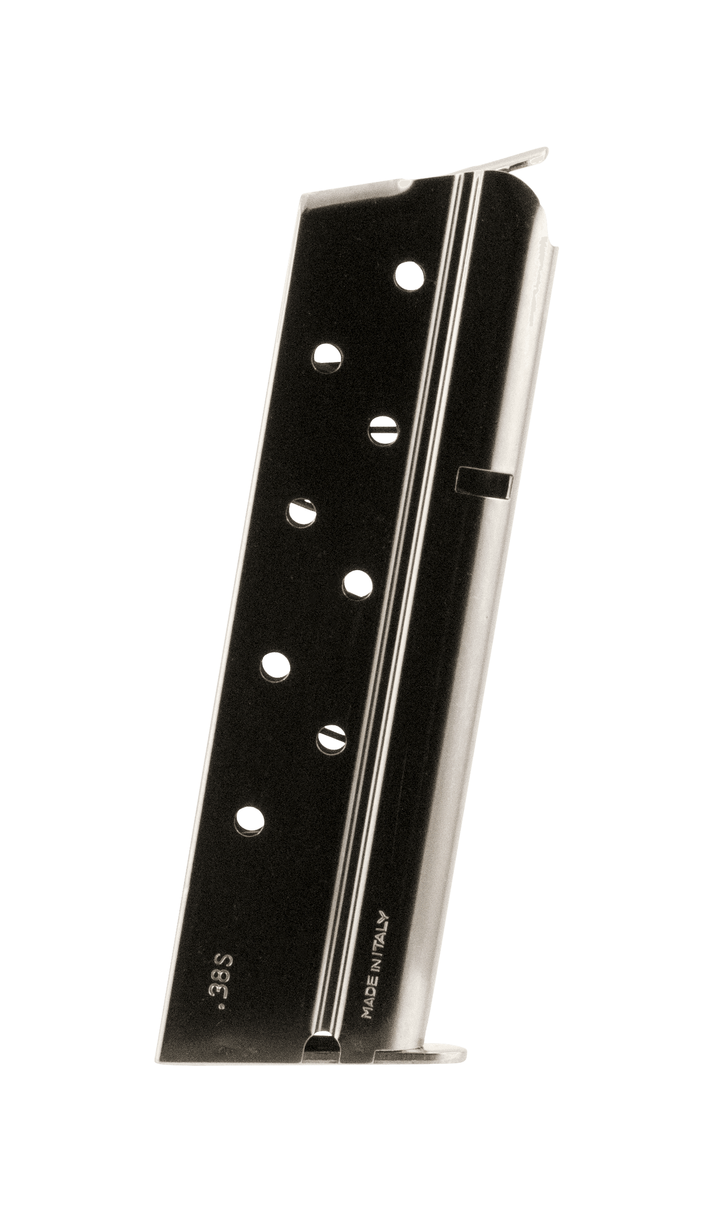 Rock Island MGCGOV38N 1911 9rd 38 Super Nickel Metal Magazine