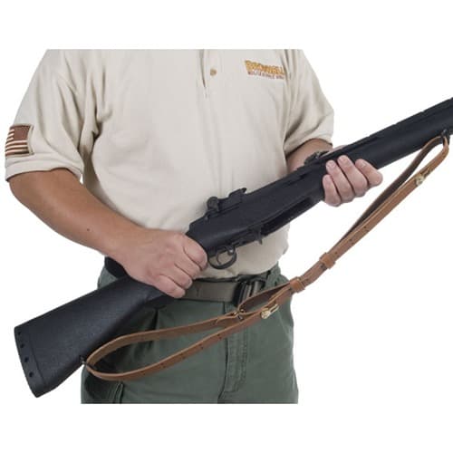 Butler Creek 26113 Military Sling 1.25" W x 44" L Brown Leather for Rifle