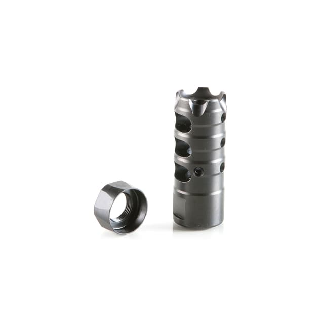 Patriot Ordnance Factory 00309 Triple Port Muzzle Brake Black Nitride Steel with 5/8"-24 tpi Threads for 308 Win, 7.62x51mm NATO AR-Platform