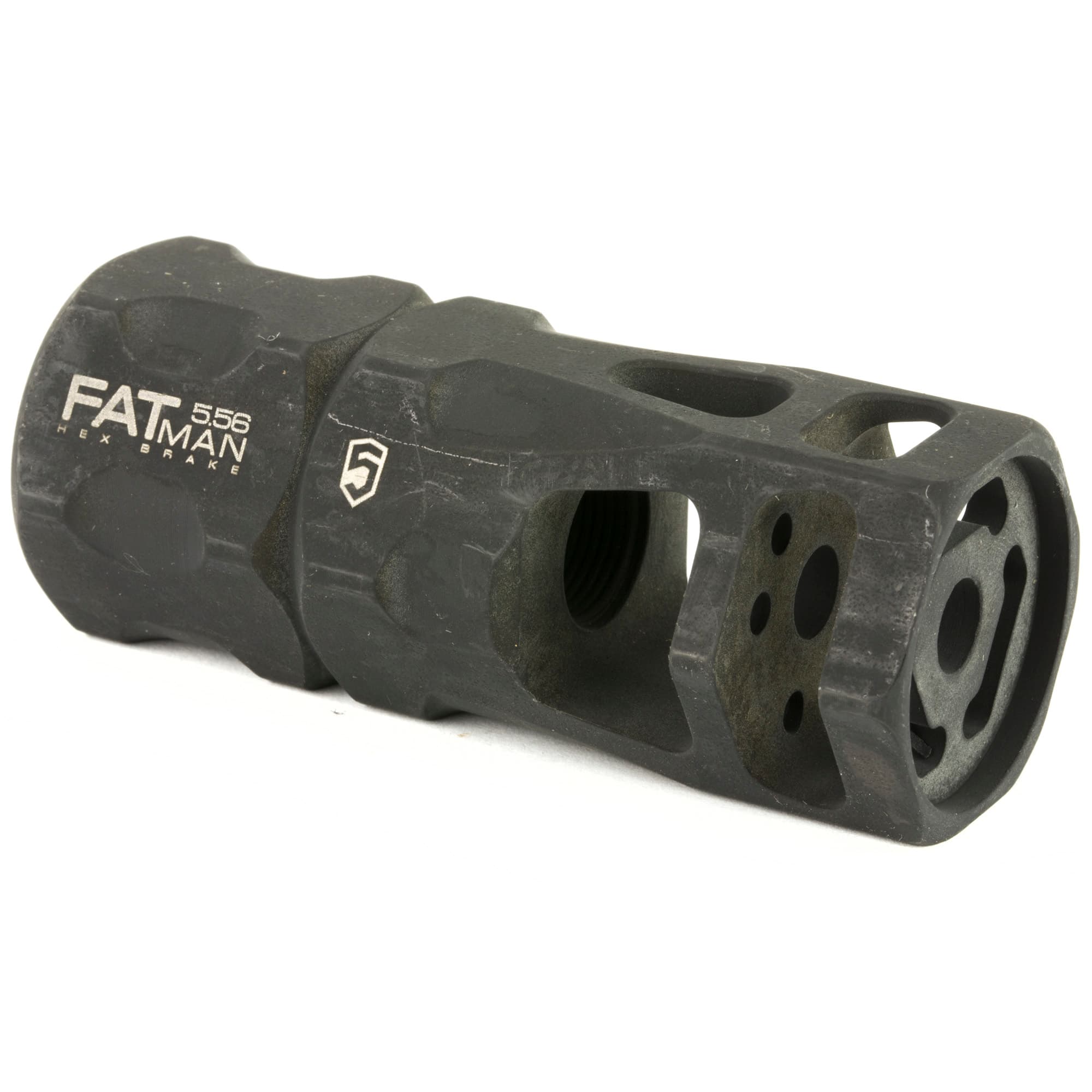 Phase 5 Fatman556 Hex Brake Parkerized 1/2x28 3in for 223 Rem 5.56 Ar