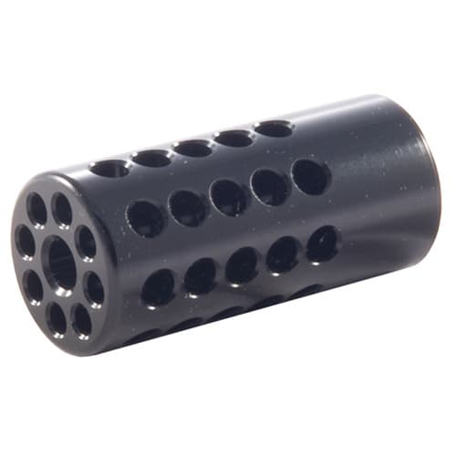 Tactical Solutions 1022CMPBLK X-Ring Compensator Black Gloss Aluminum with 1/2"-28 tpi Threads, .920" Diameter & 360 Degree Ports for 22 LR Ruger 10/22