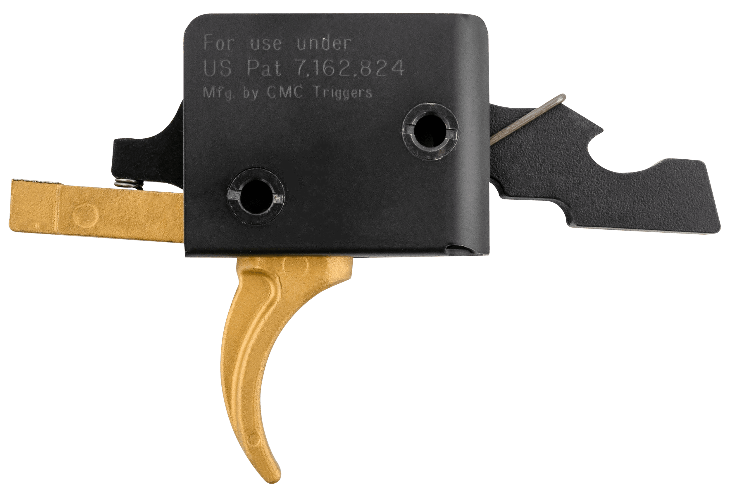 CMC Triggers Goldfinger Single Stage Trigger AR15 AR10 Curved 3.5 lb Steel