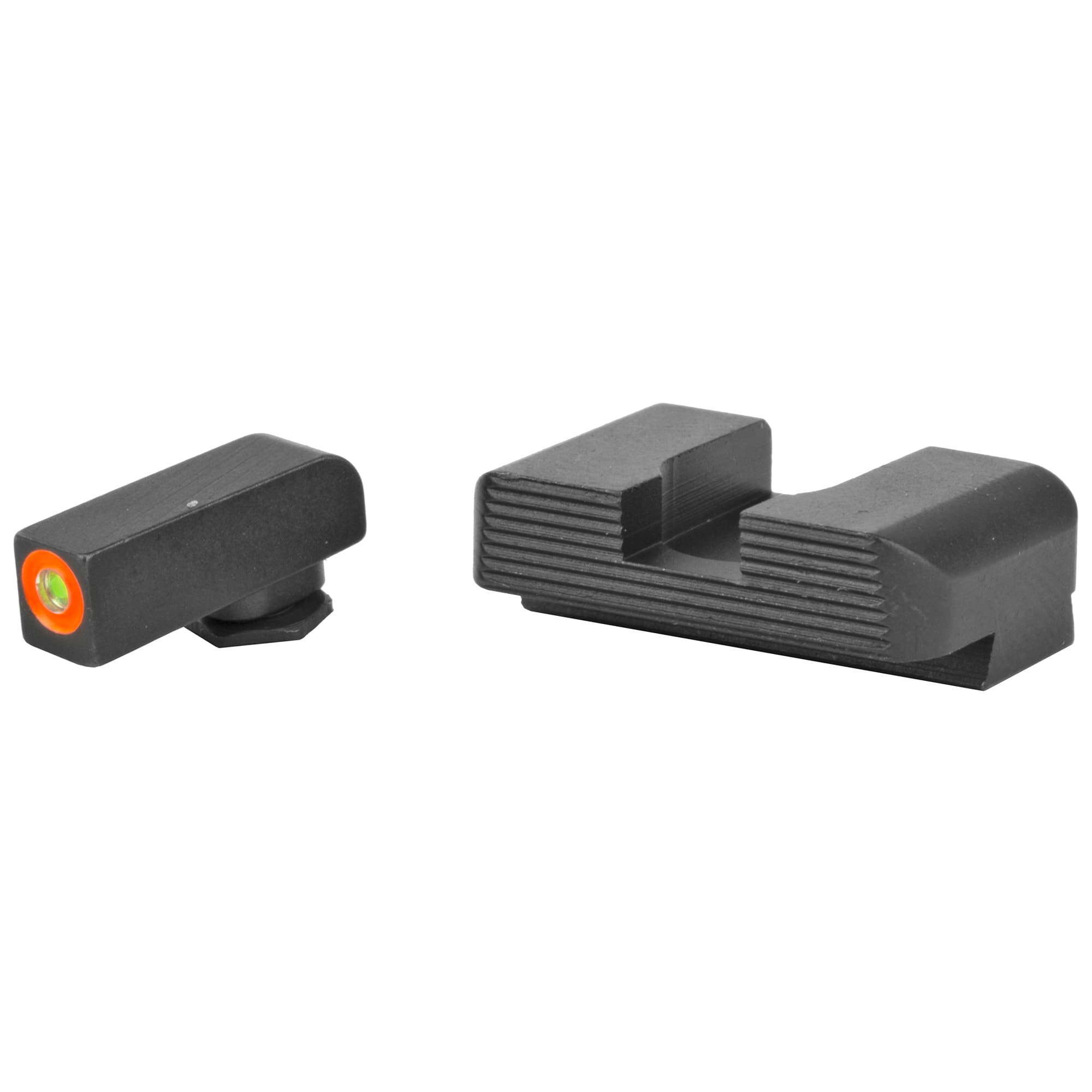 AmeriGlo Gl433 Glock Green Tritium Orange Outline Front Sight Rear