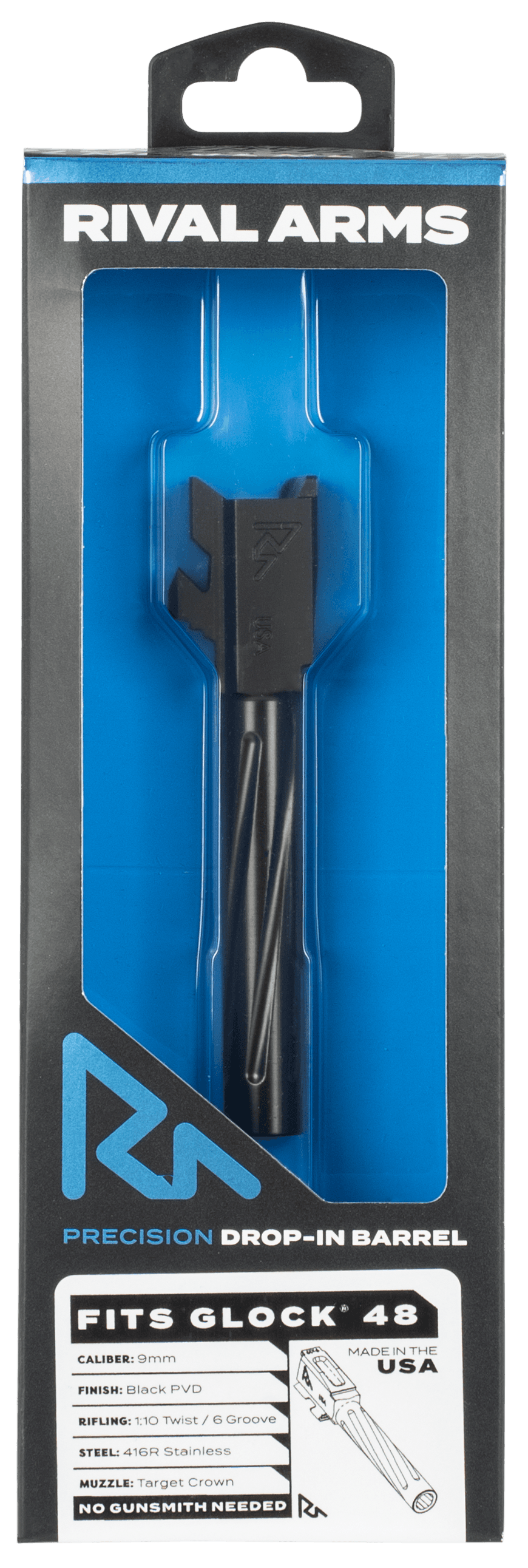 Rival Arms RA20G801A Precision V1 Drop-In Barrel 9mm Glock 48 4.17in