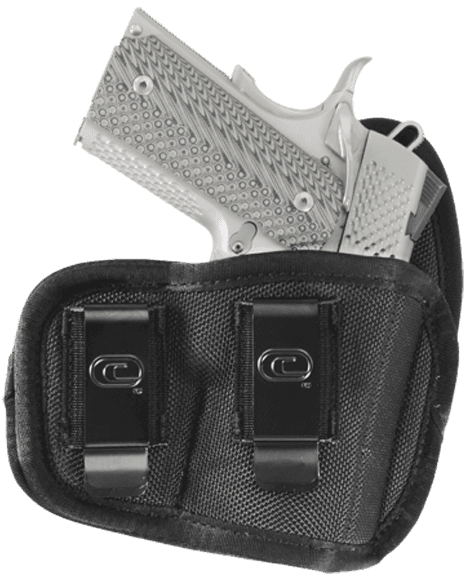 Crossfire Shooting Gear CRFVIGRSA1M1R The Vigor IWB Size 01 Black Ballistic Nylon Double Belt Clip Fits Micro Fits 1-1.50" Barrel Right Hand
