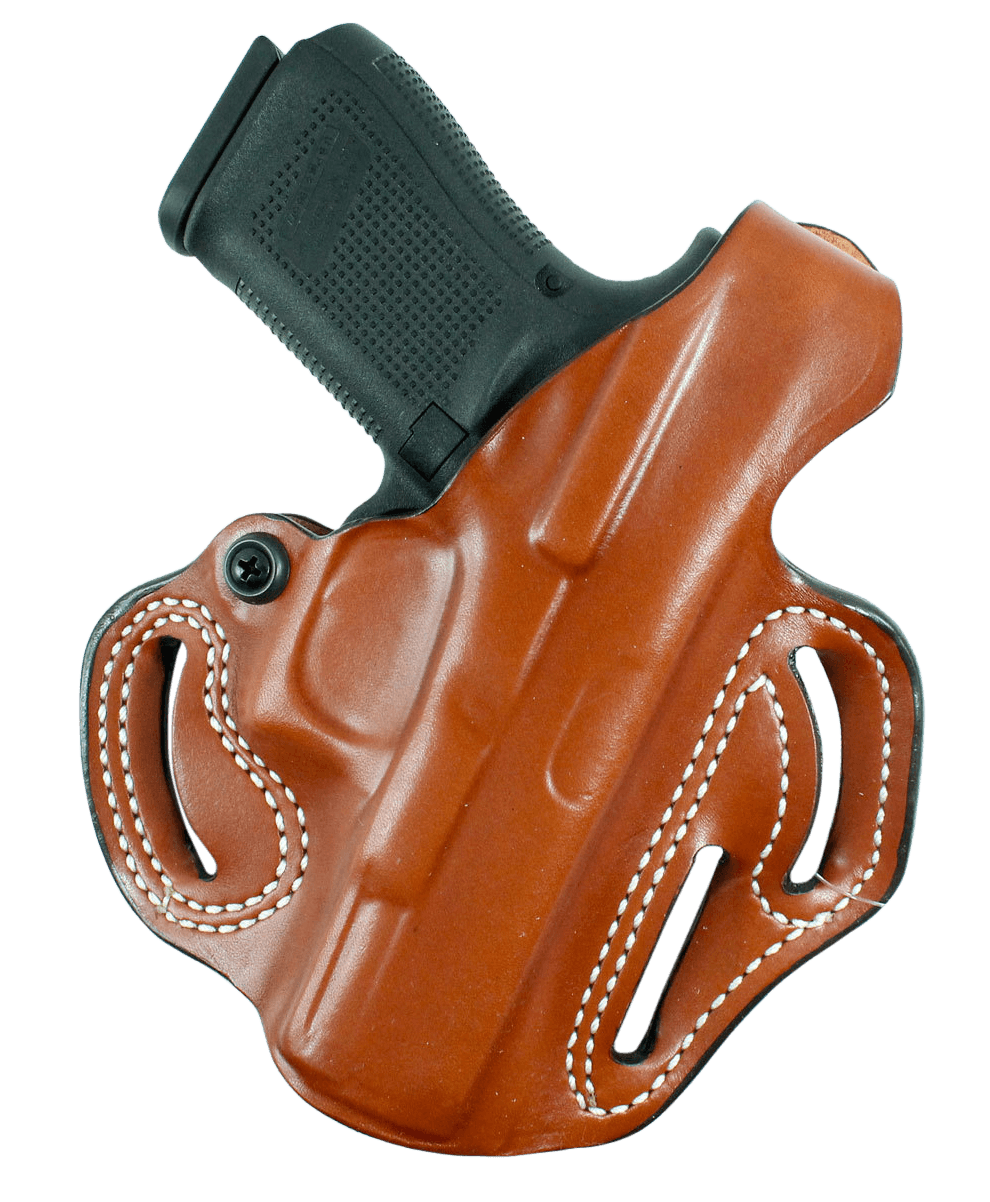 DeSantis Gunhide 001TA20Z0 Thumb Break Scabbard OWB Tan Leather Belt Slide Fits 1911 wo/Rail Fits 4-4.25" Barrel Right Hand