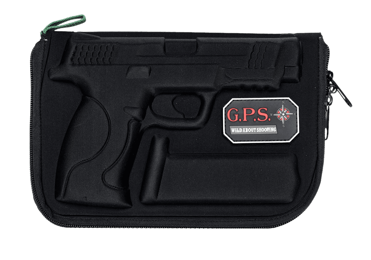 GPS Bags 912PC Custom Molded w/ Lockable Zippers Internal Mag Holder & Black Finish for S&W M&P Full-Size/Compact (9mm Luger/40 S&W/45 ACP)