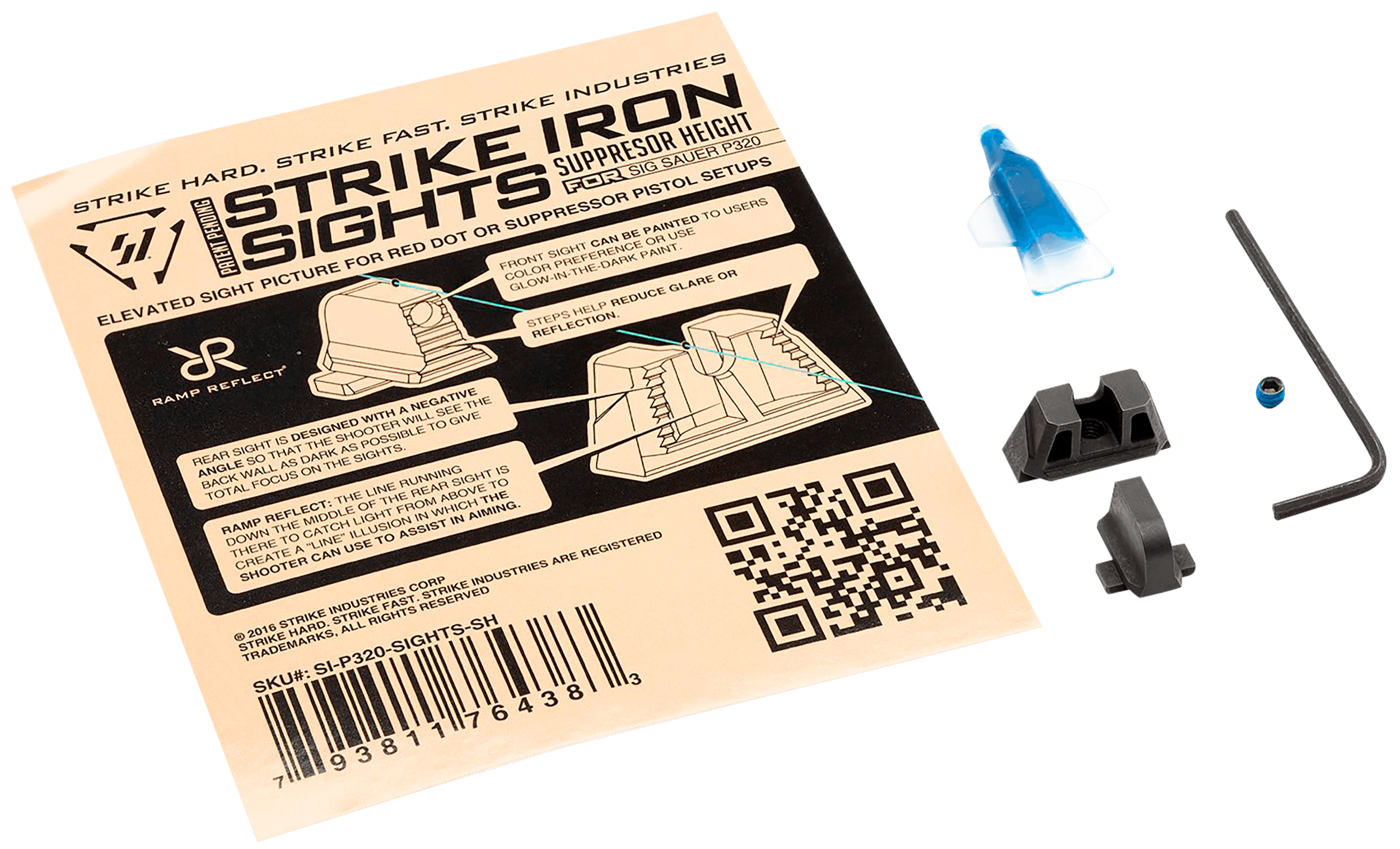 Strike Industries P320 Iron Sights Suppressor Height Sig Sauer P320