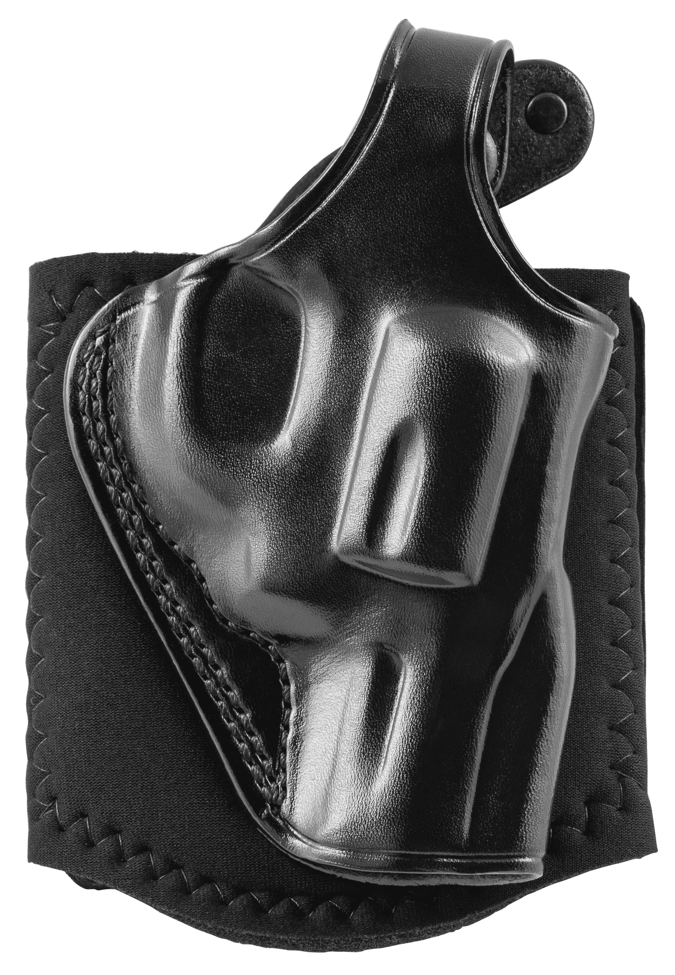Galco AG118B Ankle Glove Size Fits Ankles up to 13" Black Leather Hook & Loop Fits Ruger SP101 Fits Taurus 605 Right Hand