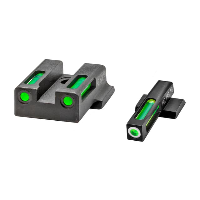 Hiviz LiteWave H3 Mp 9EZ Shield Green Tritium White Ring Front Fiber Rear