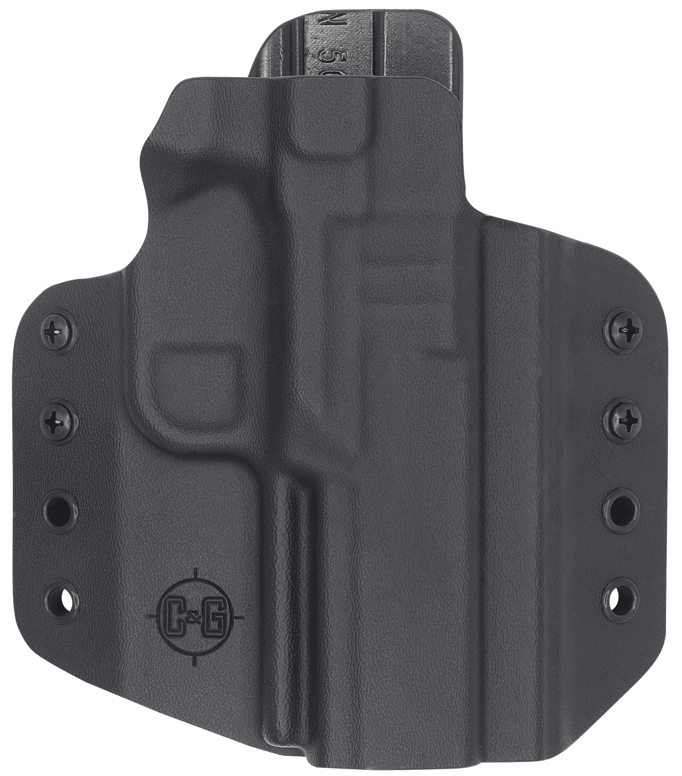 C&G Holsters 1696100 Covert OWB Black Kydex Belt Loop Fits FN 509/T Right Hand