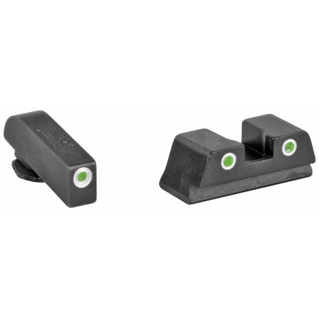 Trijicon Bright and Tough Night Sights Green Tritium White Outline Glock 42 43