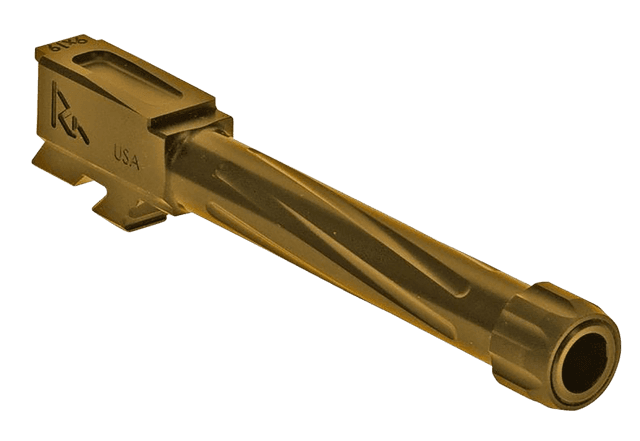 Rival Arms Precision V1 4.17in 9mm Dropin Barrel for Glock 48 Gold PVD