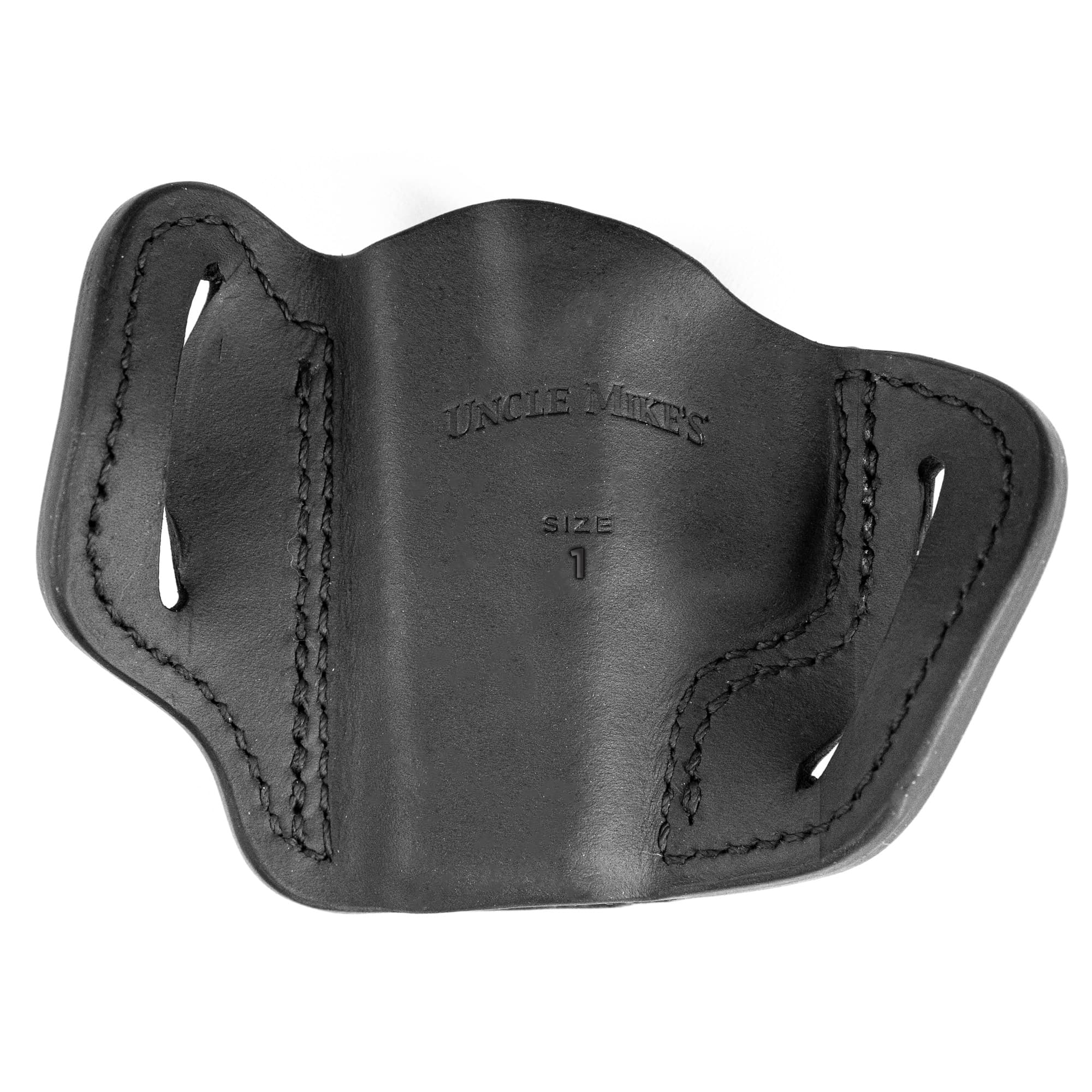 Uncle Mikes-leather(1791) UMOWB1MBLR Outside The Waistband OWB Size 01 Matte Black Leather Belt Slide Fits Springfield Hellcat Right Hand