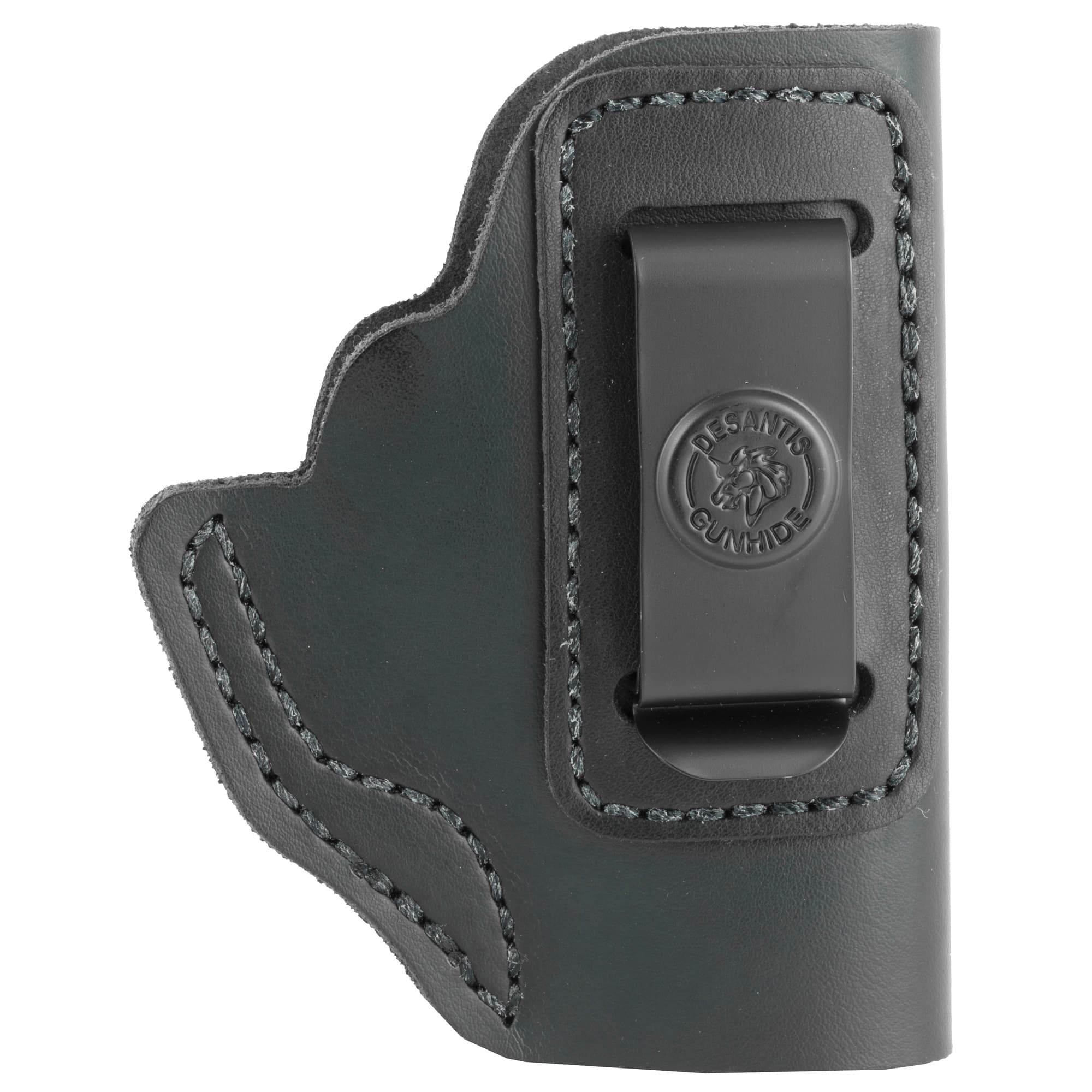 DeSantis Gunhide 031BAR7Z0 Insider IWB Black Leather Belt Clip Fits Colt Mustang/Kel-Tec P-3AT Right Hand