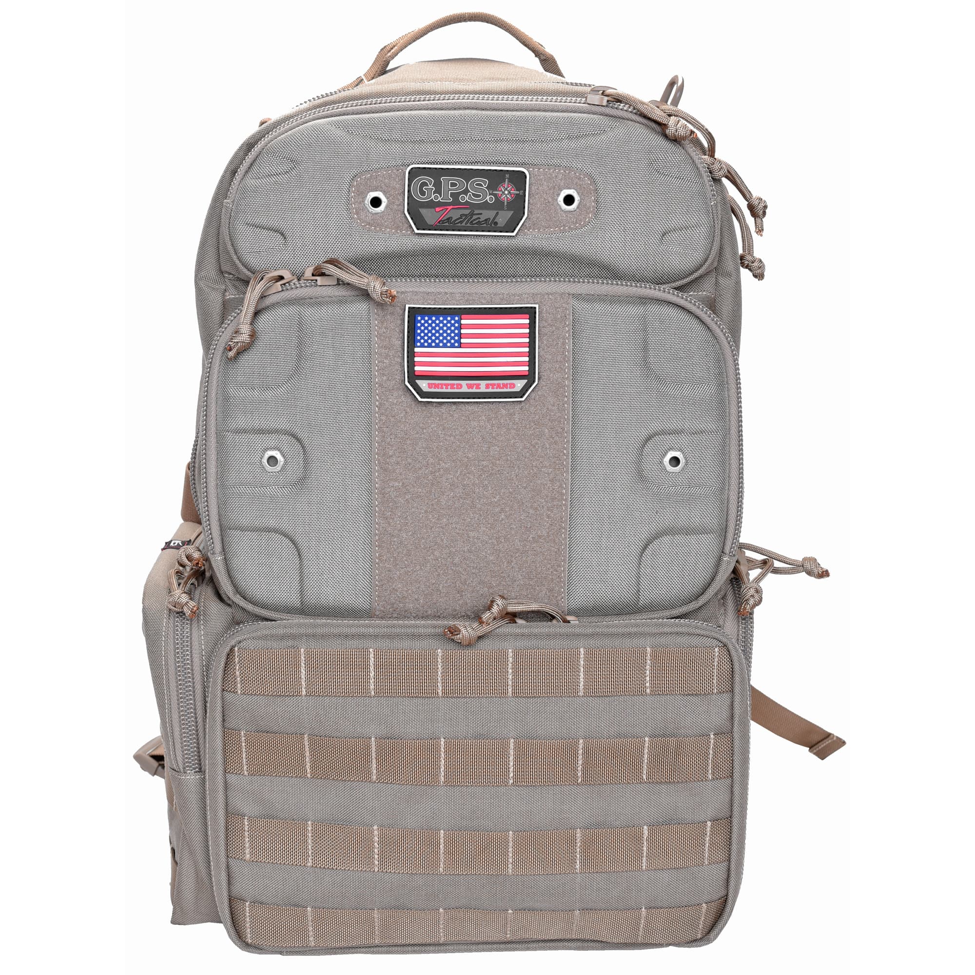 GPS Bags T1913BPT Tactical Backpack Tan 1000D Polyester 4 Handguns
