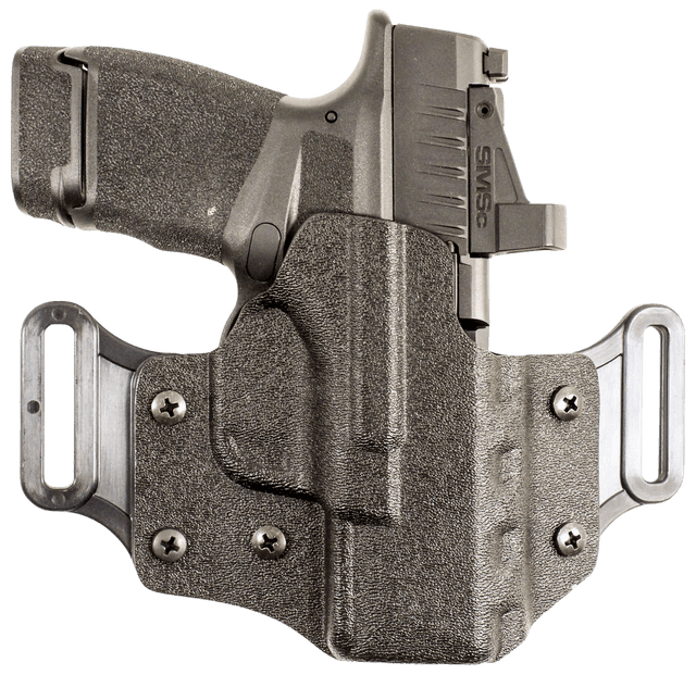 DeSantis Gunhide 195KA8WZ0 Veiled Partner OWB Black Kydex Belt Slide Fits Springfield Prodigy w/wo Red Dot Fits 4.25-5" Barrel Right Hand
