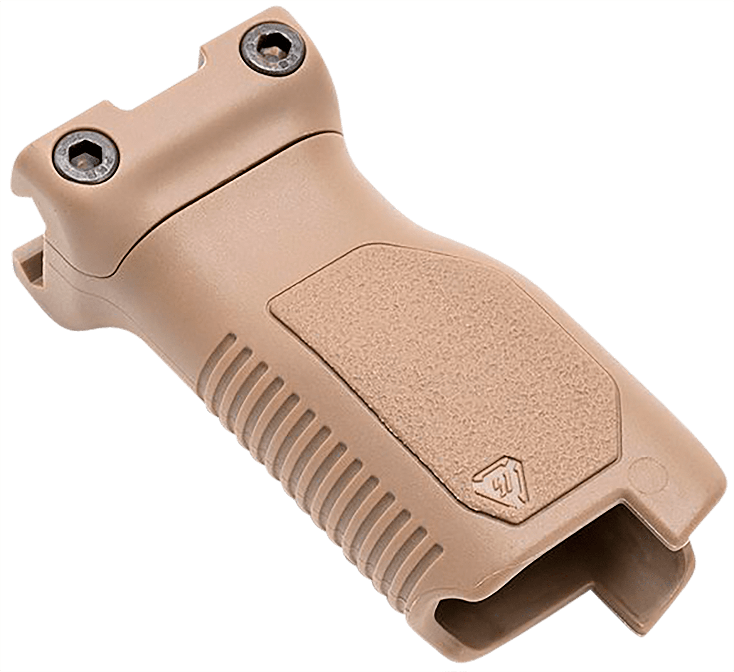 Strike Industries Angled Vertical Grip Long Flat Dark Earth Polymer Picatinny Rail