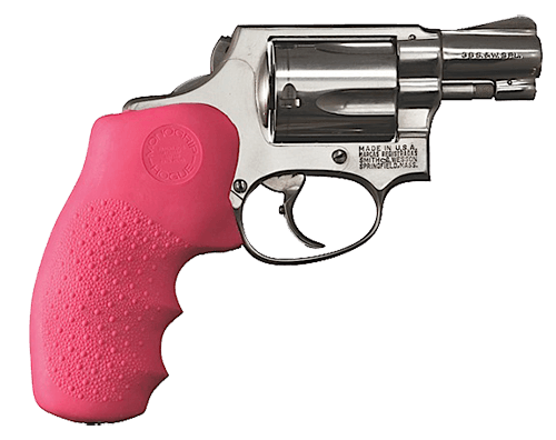 Hogue Overmolded Monogrip Cobblestone Pink for S&W J Frame Round Butt