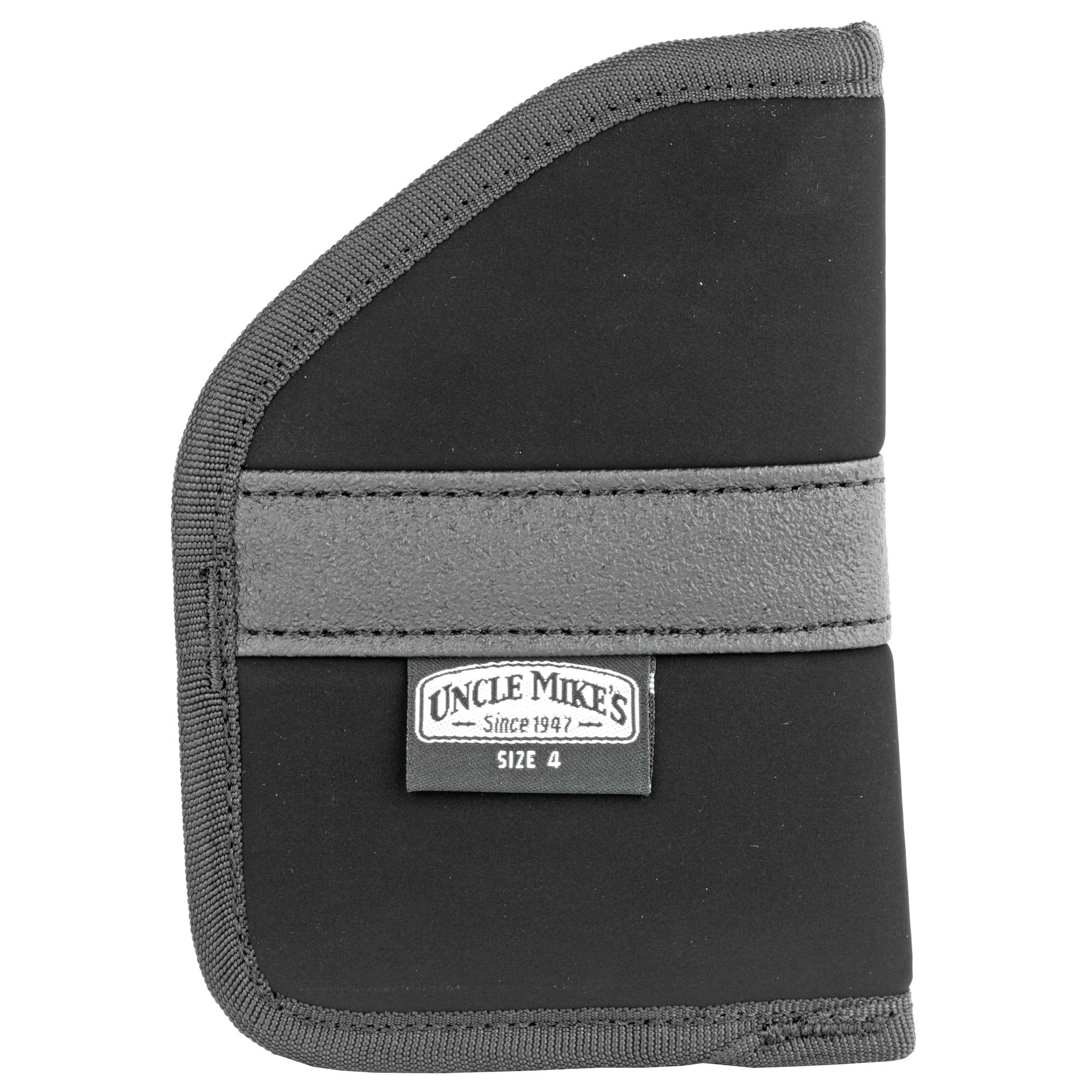 Uncle Mike's 87444 Inside The Pocket Holster Open Top Size 04 Black Nylon Pocket Fits Subcompact 9/40 Auto Right Hand