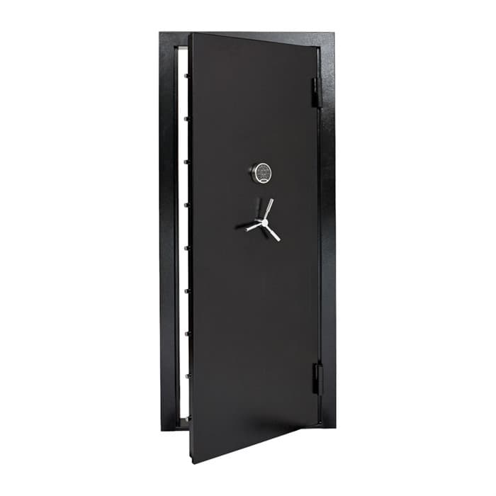 SnapSafe 75419 Vault Door Out-Swing Black 12 Gauge Steel 32.80"W x 81"H Access Code/Key Entry