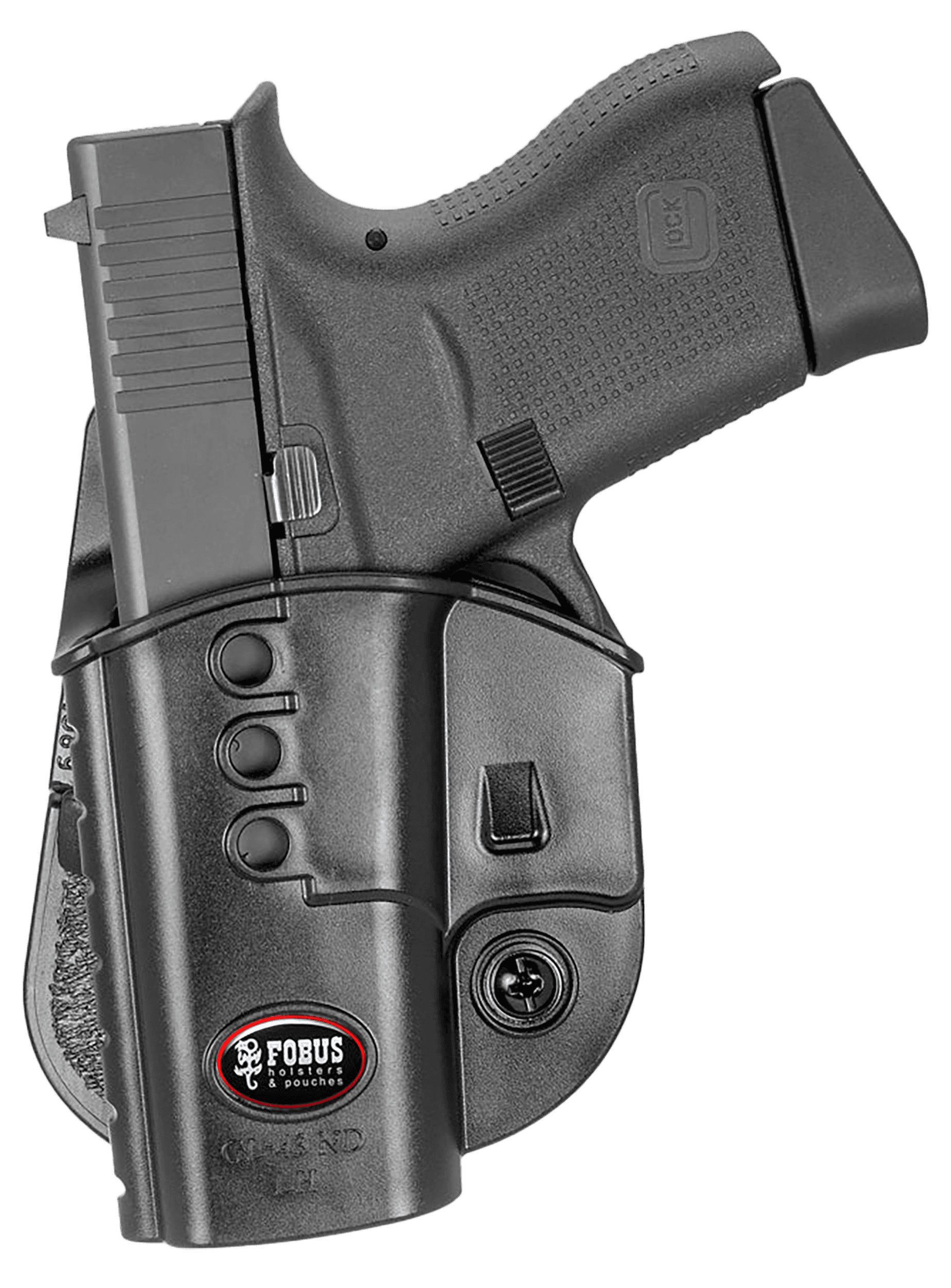 Fobus GL43NDLH Passive Retention Evolution OWB Black Polymer Paddle Fits Glock 43