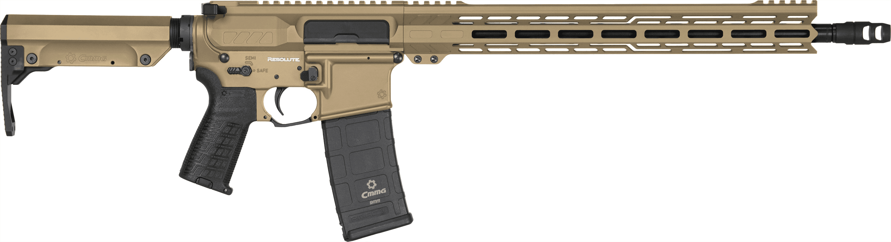 CMMG Resolute Mk4 Rifle 9mm Luger 16.1" Barrel 30rd Magazine Coyote Tan
