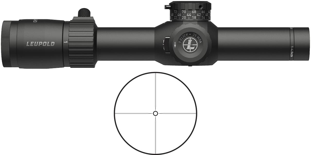 Leupold Mark 4HD 1-4.5x24 Scope 30mm Tube SFP HPR-1 Reticle Matte Finish