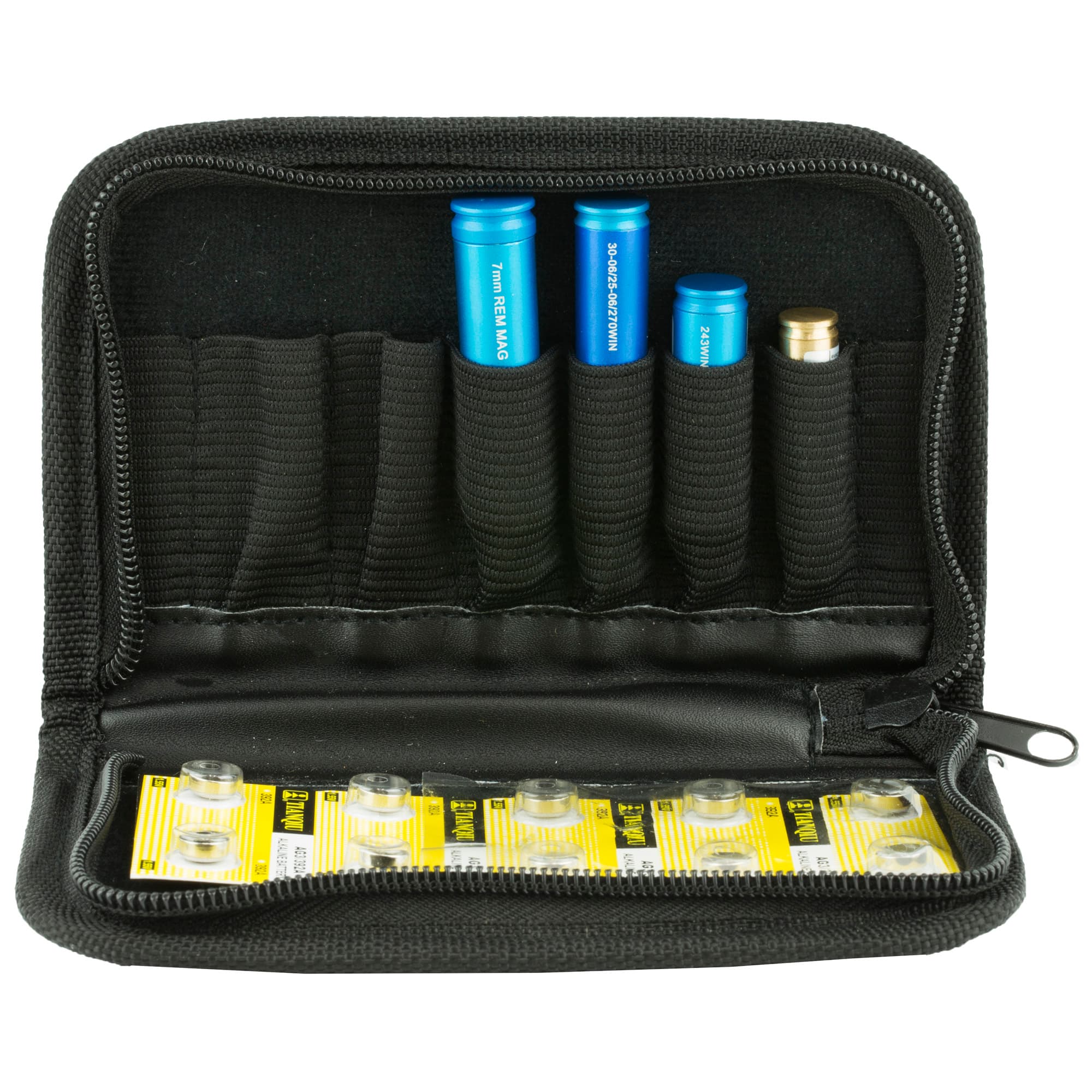 Ncstar Laser Bore Sighter Set TLZSET Blue Matte Blued Four Prealigned Cartridges Up to 20 Calibers Compatible with Scope Bases