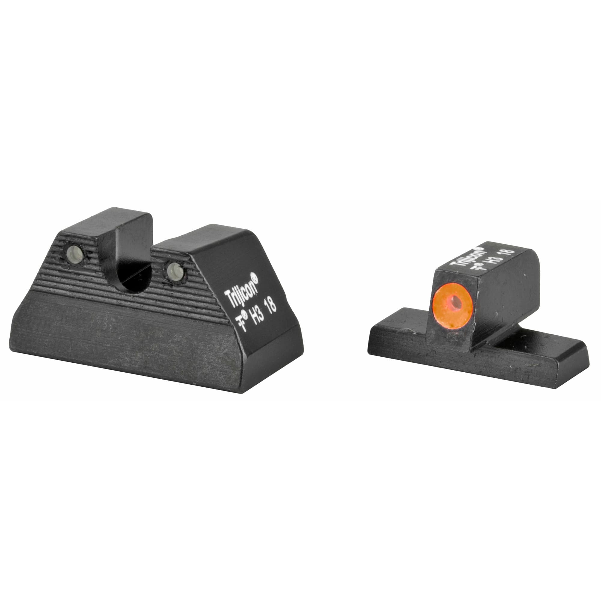 Trijicon Usp Green Tritium 3-dot Orange Front Sight Matte Finish Hd Set