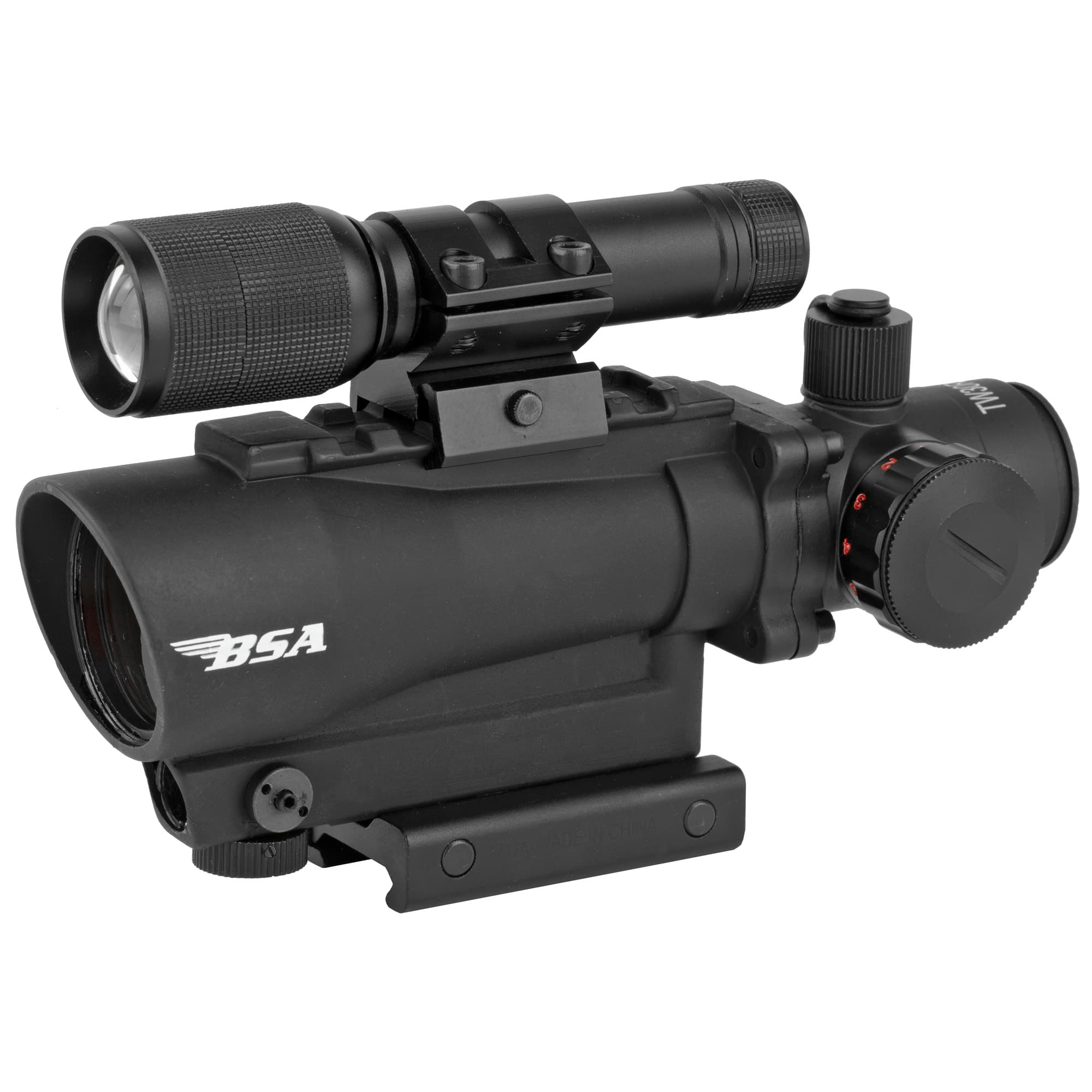 BSA Optics 30mm Red Dot Laser Flashlight 5 MOA Red Dot