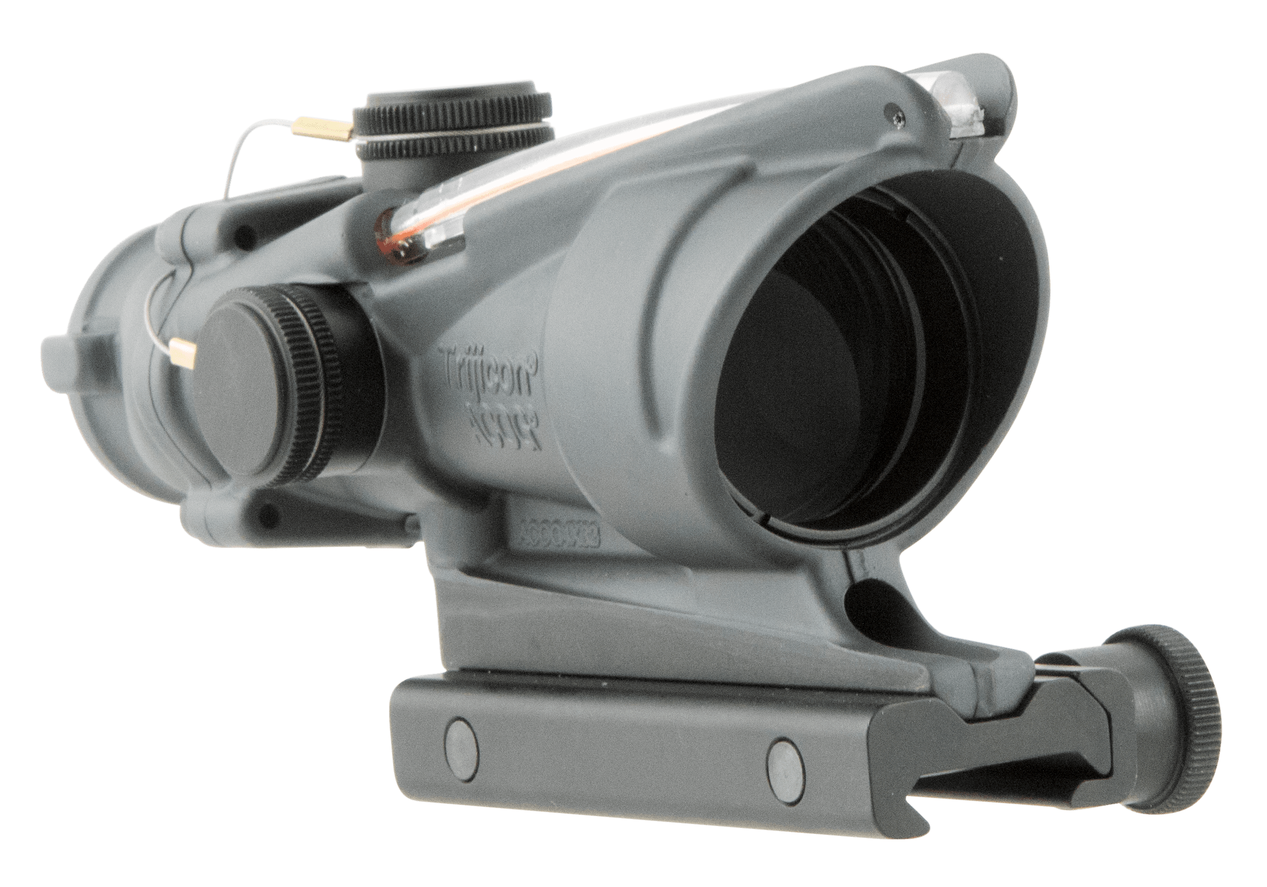 Trijicon Acog 4x 32mm Illuminated Red Chevron Bdc .223/5.56 Gray 1 Inch Mount